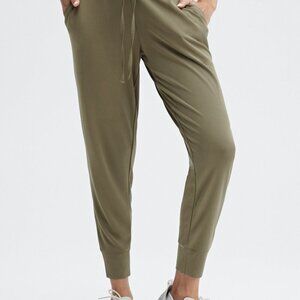 Fabletics Night Owl Green Eco Sleek Knit Drawstring Bottoms XXS